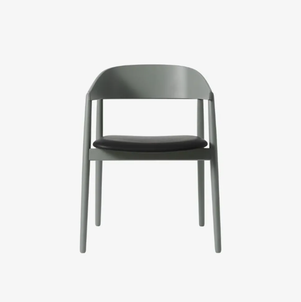 Andersen Furniture AC2 Stol Grå Bøg Sort PU Læder