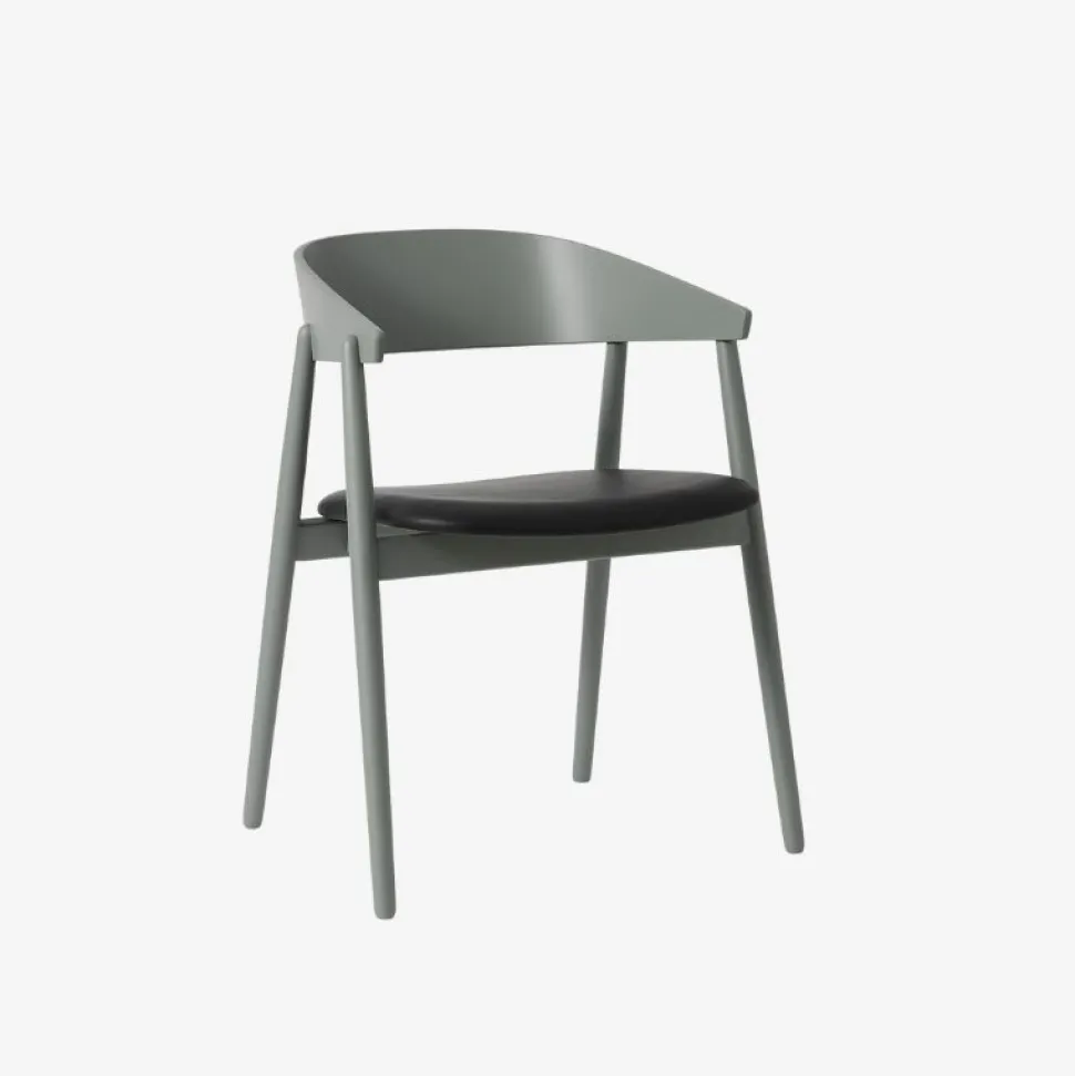Andersen Furniture AC2 Stol Grå Bøg Sort PU Læder