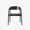 Andersen Furniture AC2 Stol Sort Mat Lakeret Bøg Sort PU Læder