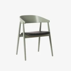 Andersen Furniture AC2 Stol Grøn Bøg Sort PU Læder