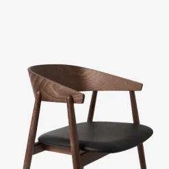 Andersen Furniture AC2 Stol Røget Mat Lakeret Bøg Sort Læder