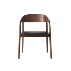 Andersen Furniture AC2 Stol Røget Mat Lakeret Bøg Sort PU Læder