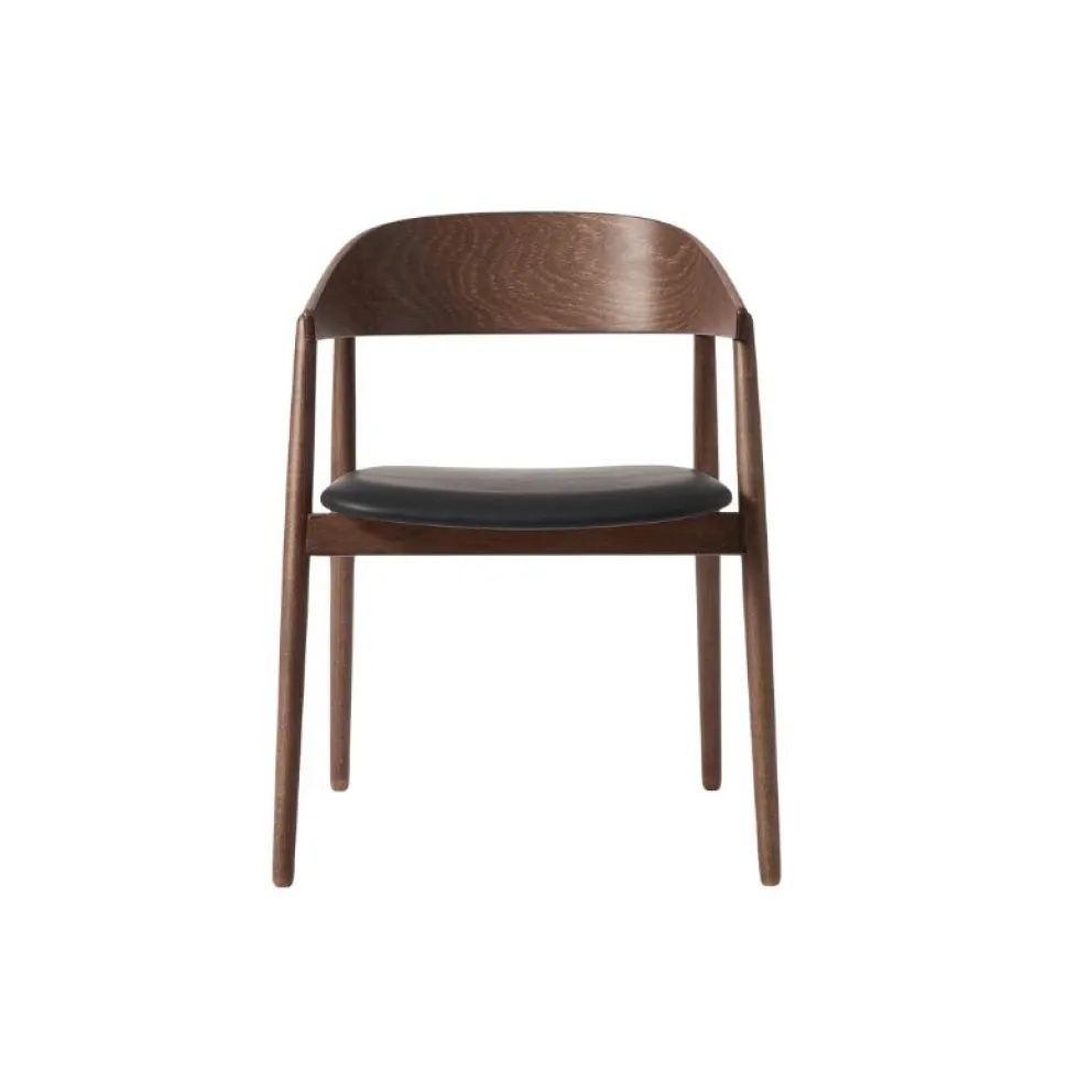 Andersen Furniture AC2 Stol Røget Mat Lakeret Bøg Sort PU Læder