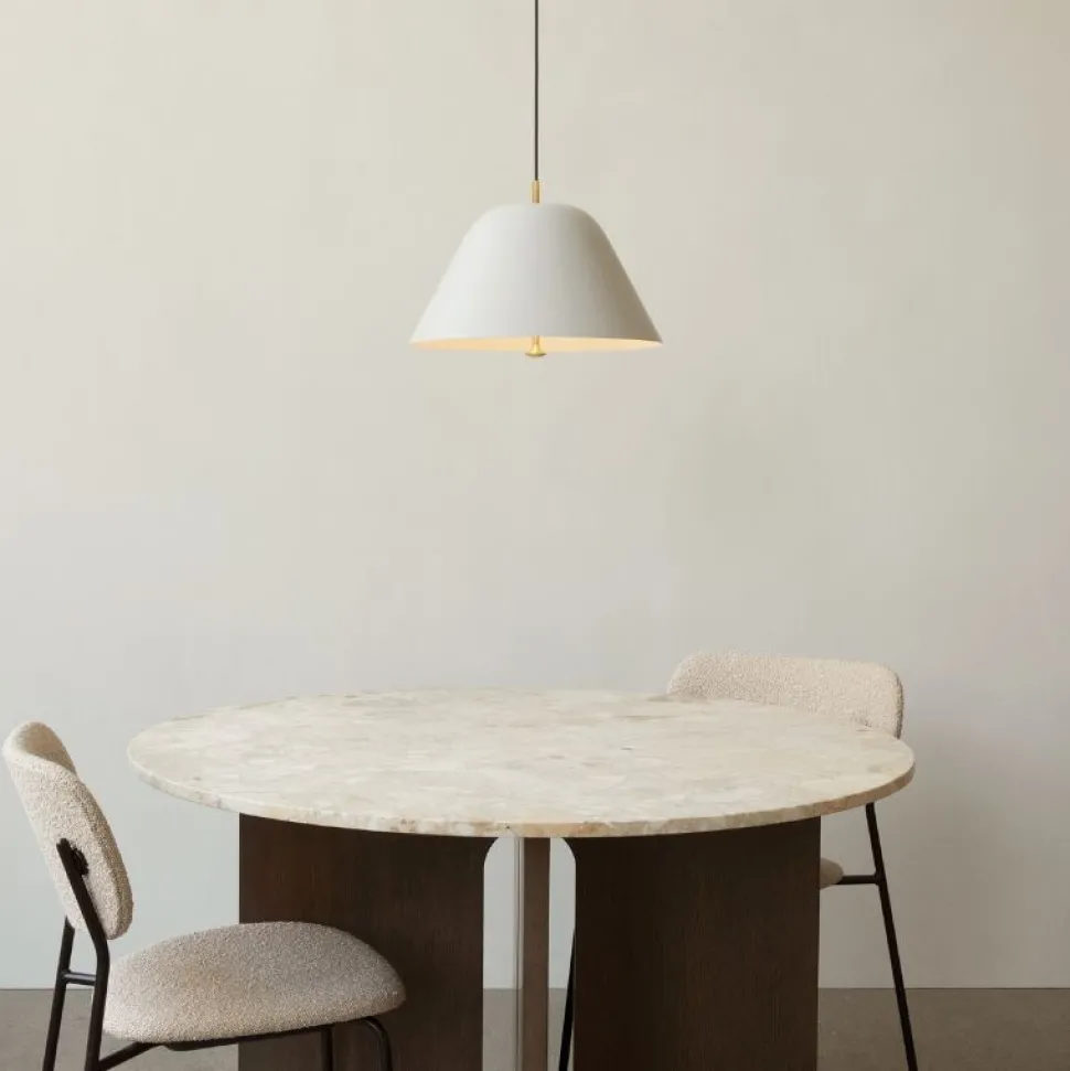 Audo Copenhagen Androgyne Dining Table Smoked Oak / Kunis Breccia Sand