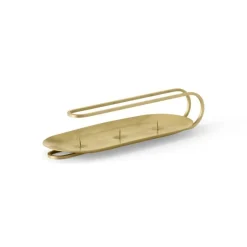 Audo Copenhagen Clip Table Candle Holder 3-Arm Brass