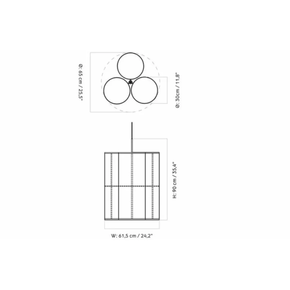 Audo Copenhagen Hashira Pendel Cluster Large Raw