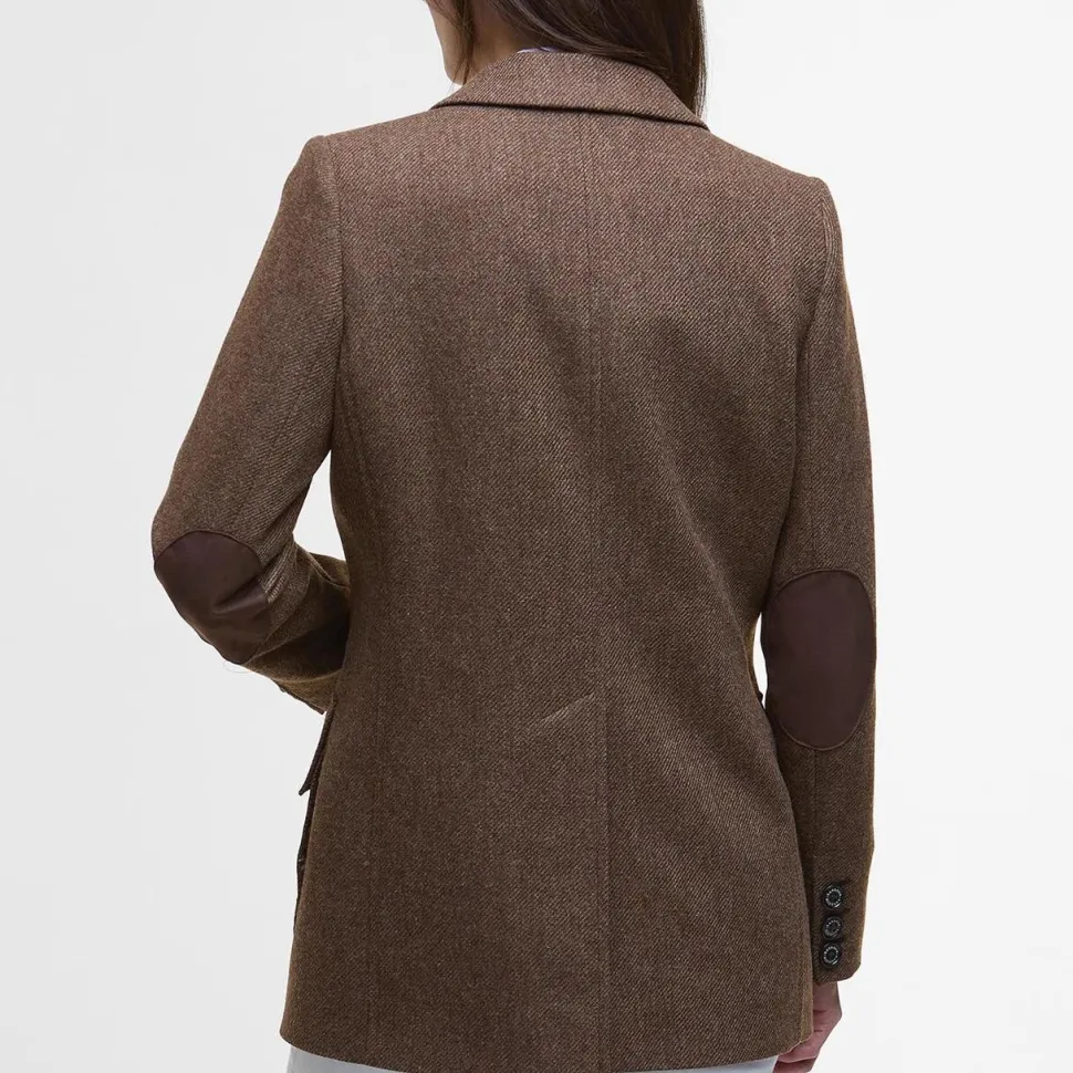 Barbour Elm Tailored Wool Blazer Military Brown