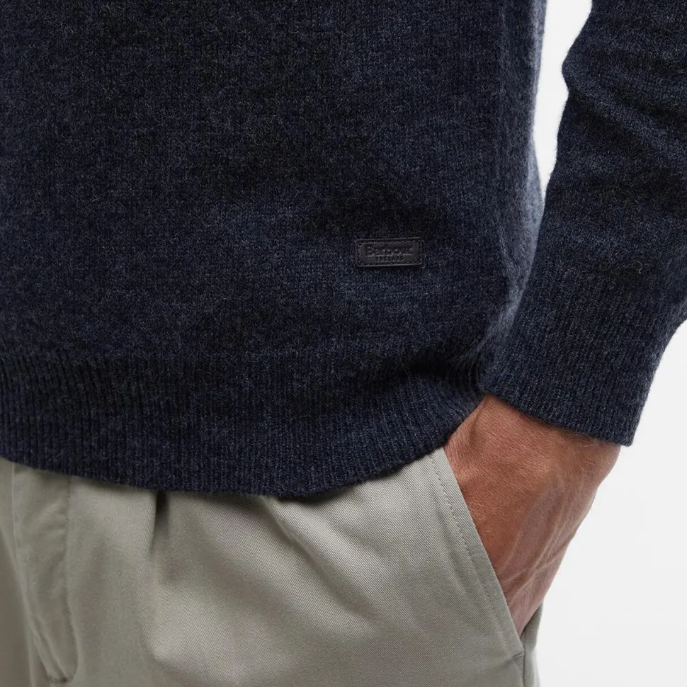 Barbour Essential Crew-Neck Jumper Charcoal