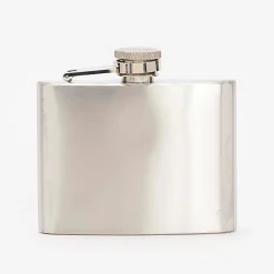 Barbour 4OZ Hinged Hip Flask Classic Brown