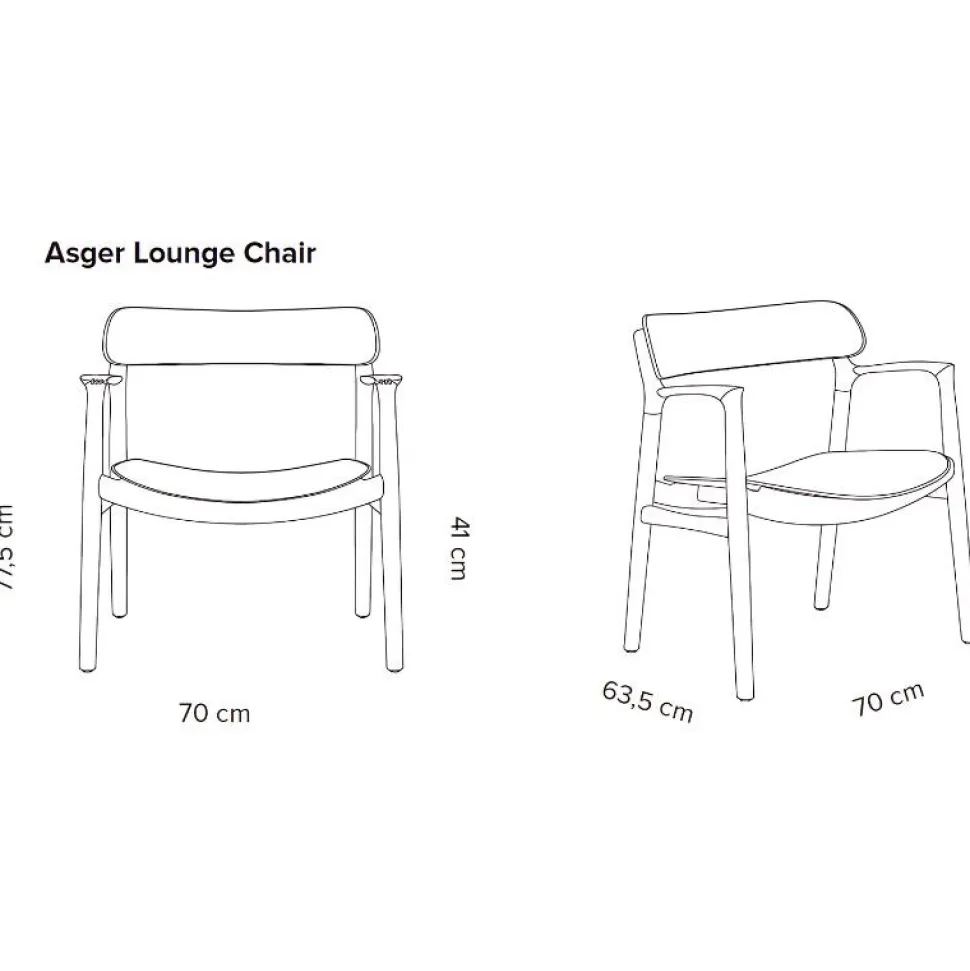 Bent Hansen Asger Loungestol Sortlakeret Eg