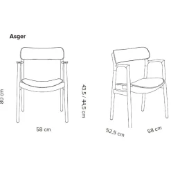 Bent Hansen Asger Spisebordsstol Eg/Olie