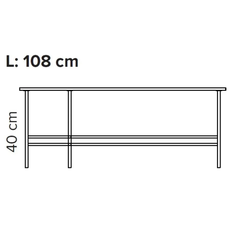 Bent Hansen Metro Sofabord L108 Beige Marmor