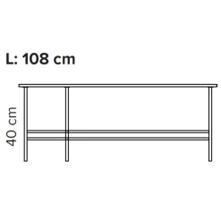 Bent Hansen Metro Sofabord L108 Sort Marmor