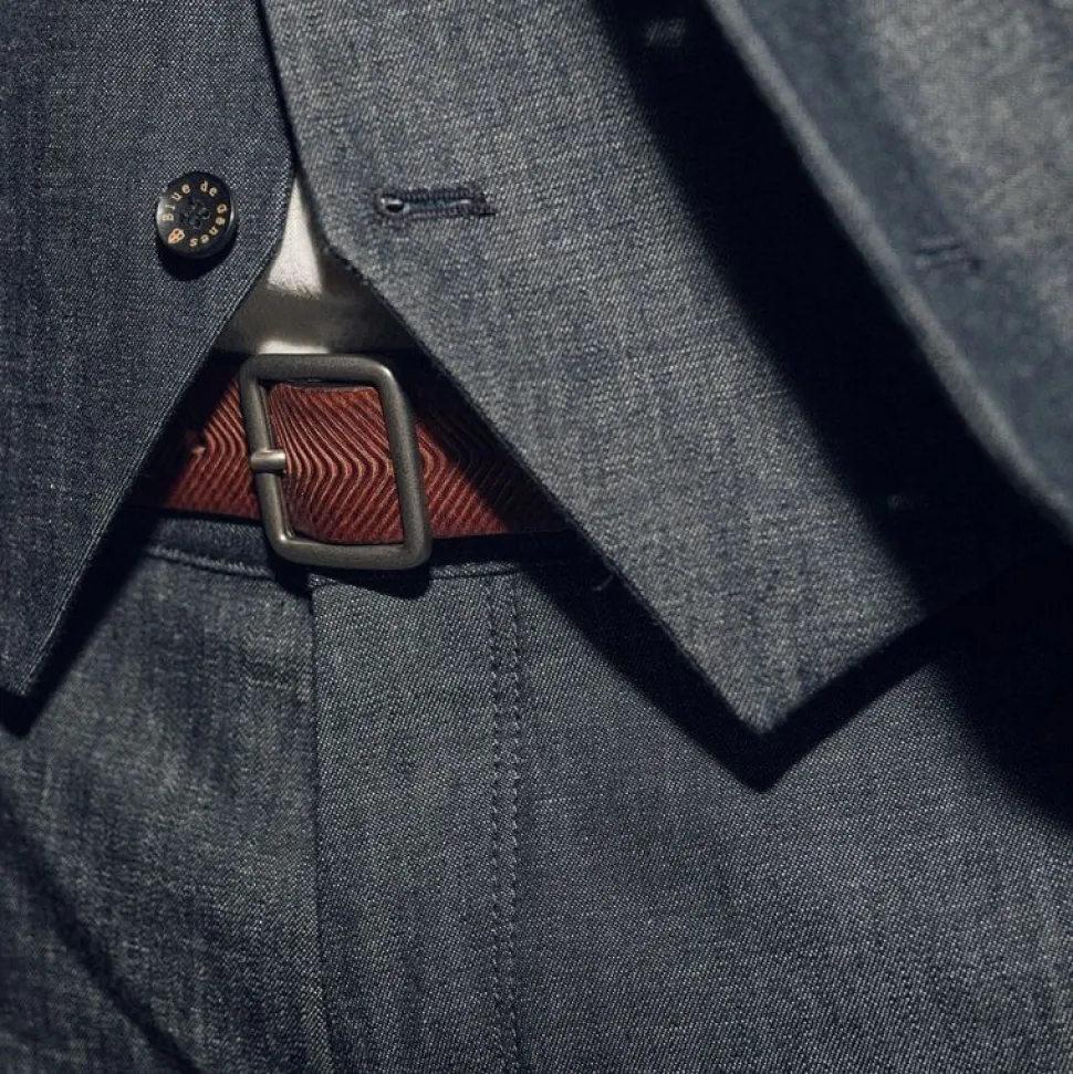 Blue De Génes Pento Belt Brown
