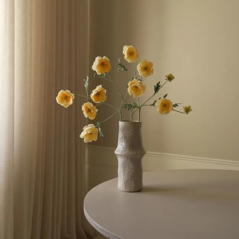 Botané Studios Four Heads Poppy Flower Yellow