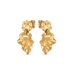 Enamel Copenhagen Earrings Windy Small Gold-Plated