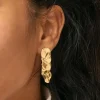 Enamel Copenhagen Earrings Sahara Gold-Plated