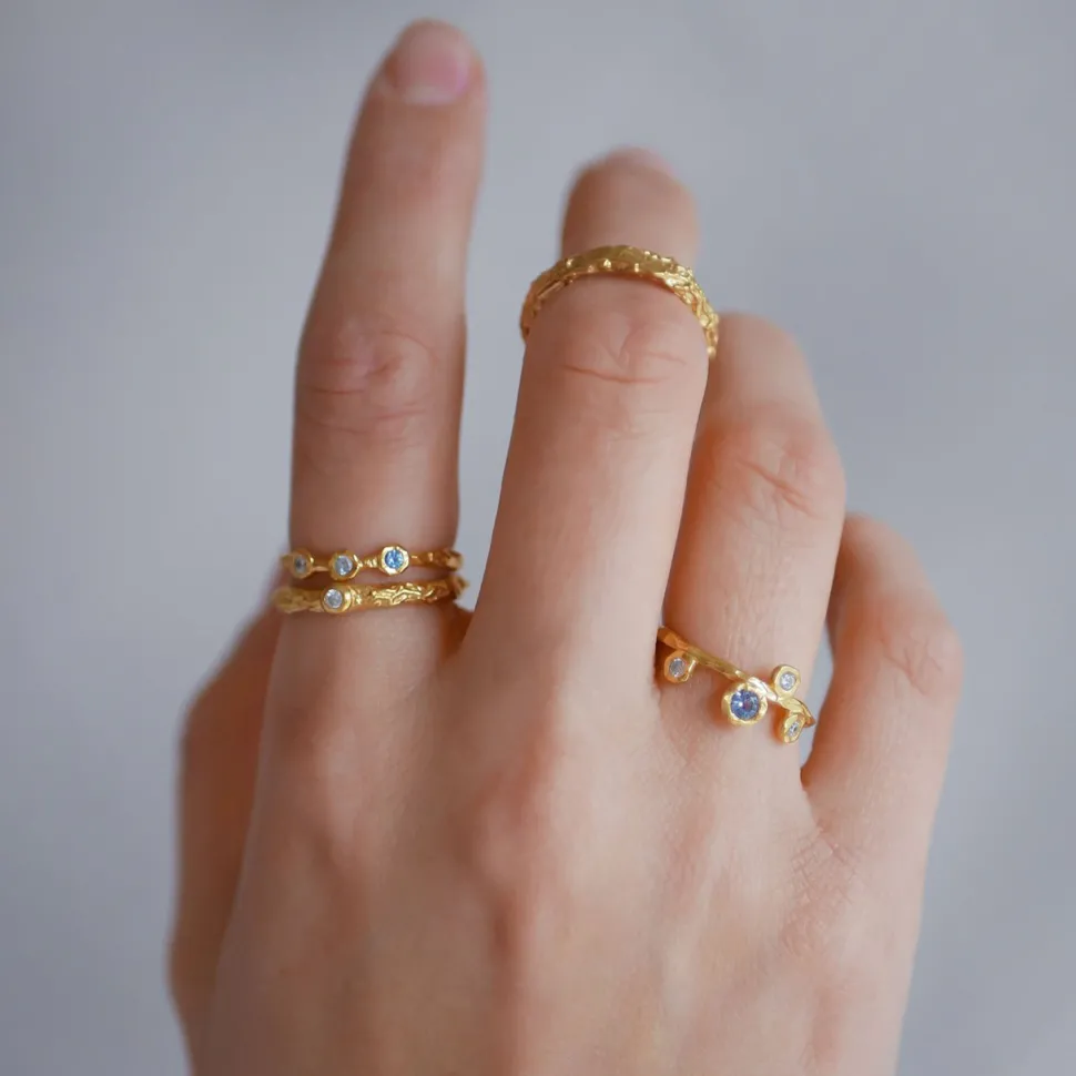 Enamel Copenhagen Ring Gaia Gold-Plated