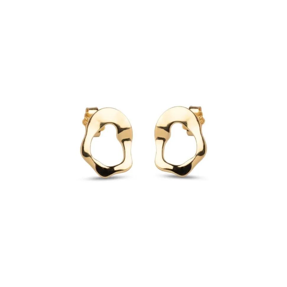 Enamel Copenhagen Studs Daphne Gold-Plated