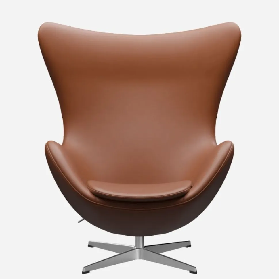 Fritz Hansen 3316 Ægget Valnød Essential Læder Inkl. Fodskammel