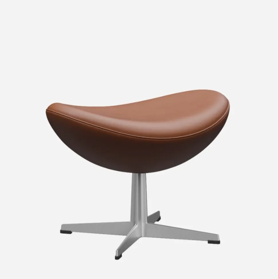 Fritz Hansen 3316 Ægget Valnød Essential Læder Inkl. Fodskammel