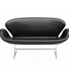 Fritz Hansen 3321 Svanesofa 2-Pers Læder