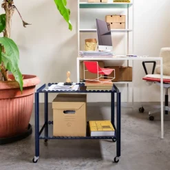 Hay Arcs Trolley Low Steel Blue