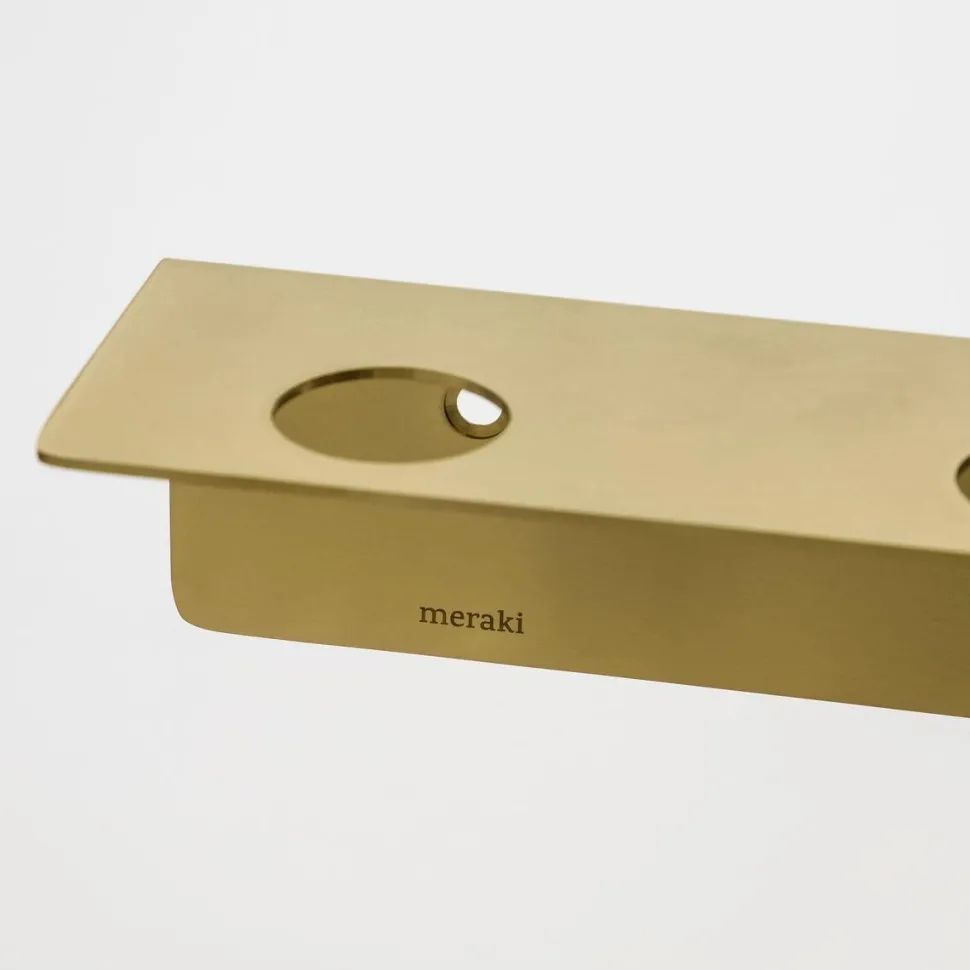 Meraki Bottle Hanger With Hooks Brushed Brass