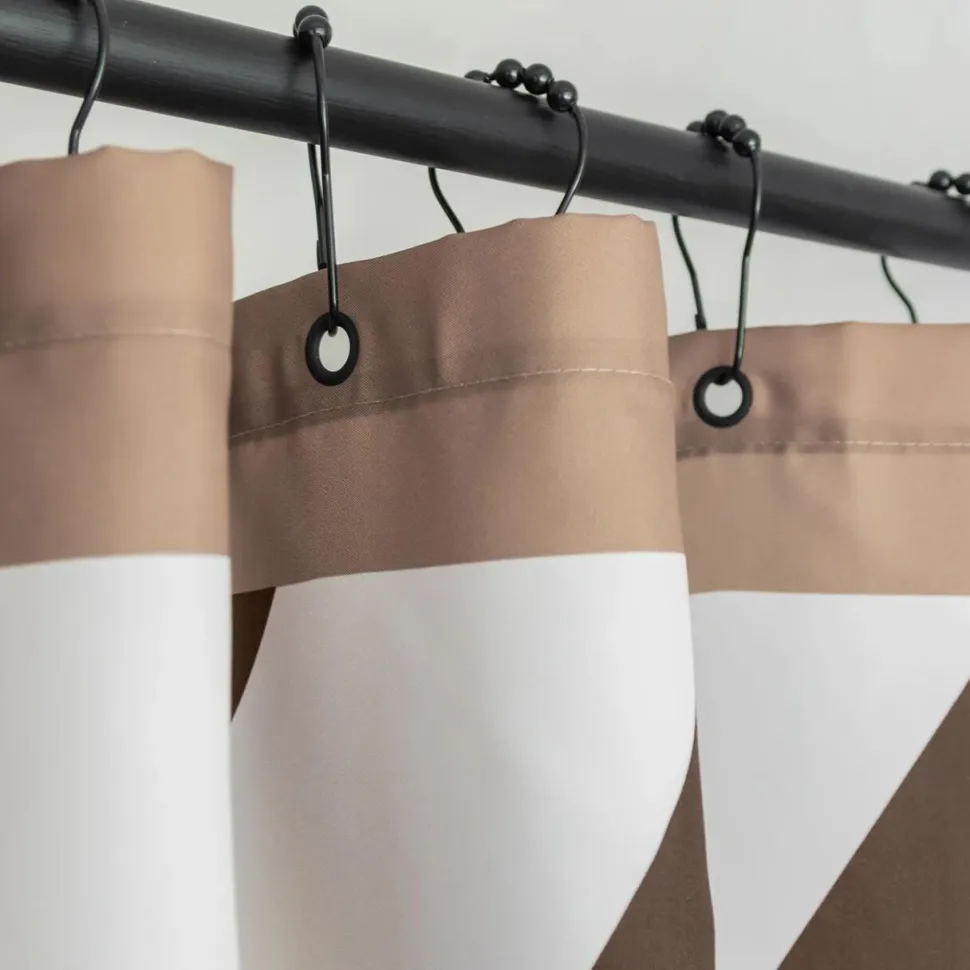 Mette Ditmer Diagonal Shower Curtain Chocolate