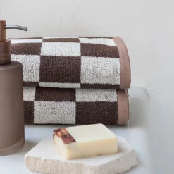 Mette Ditmer Retro Guest Towels Chocolate