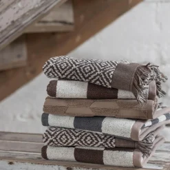 Mette Ditmer Retro Hand Towel Chocolate