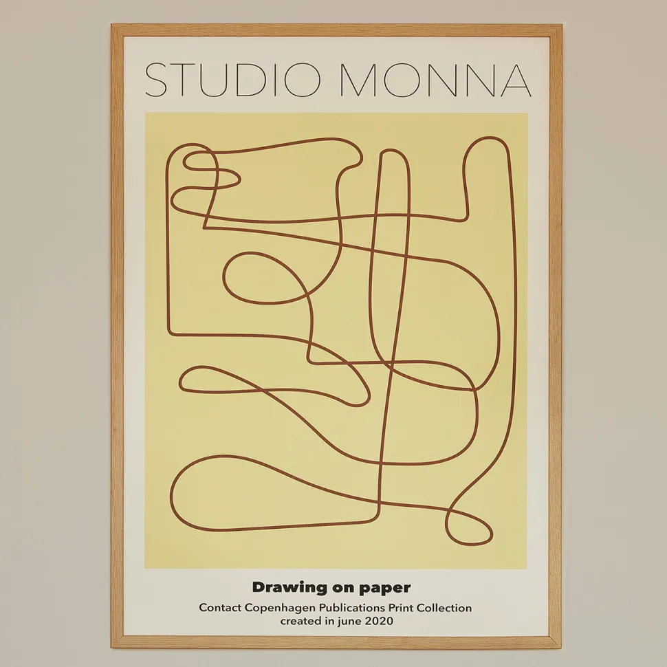 MONNA Studio Design Poster Drawing On Paper 50x70 cm