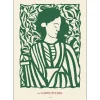 Poster & Frame Night Papercut Green 50x70 cm
