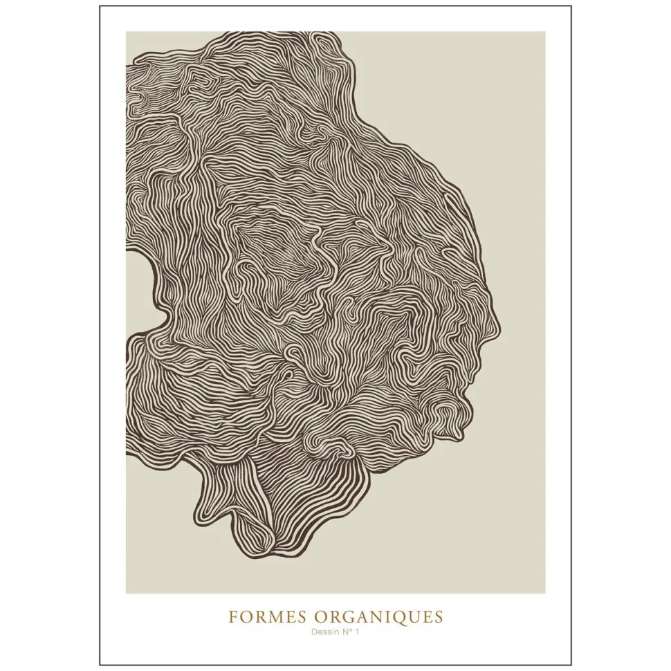Poster & Frame Wavy Formes Organiques No. 1 Poster 50x70 cm