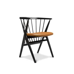 Sibast Furniture No 8 Chair Sortlakeret Eg Ultra Brandy Læder