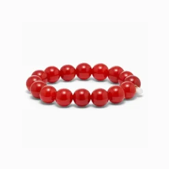 Soï Krystal Armbånd Chunky Rød Jade