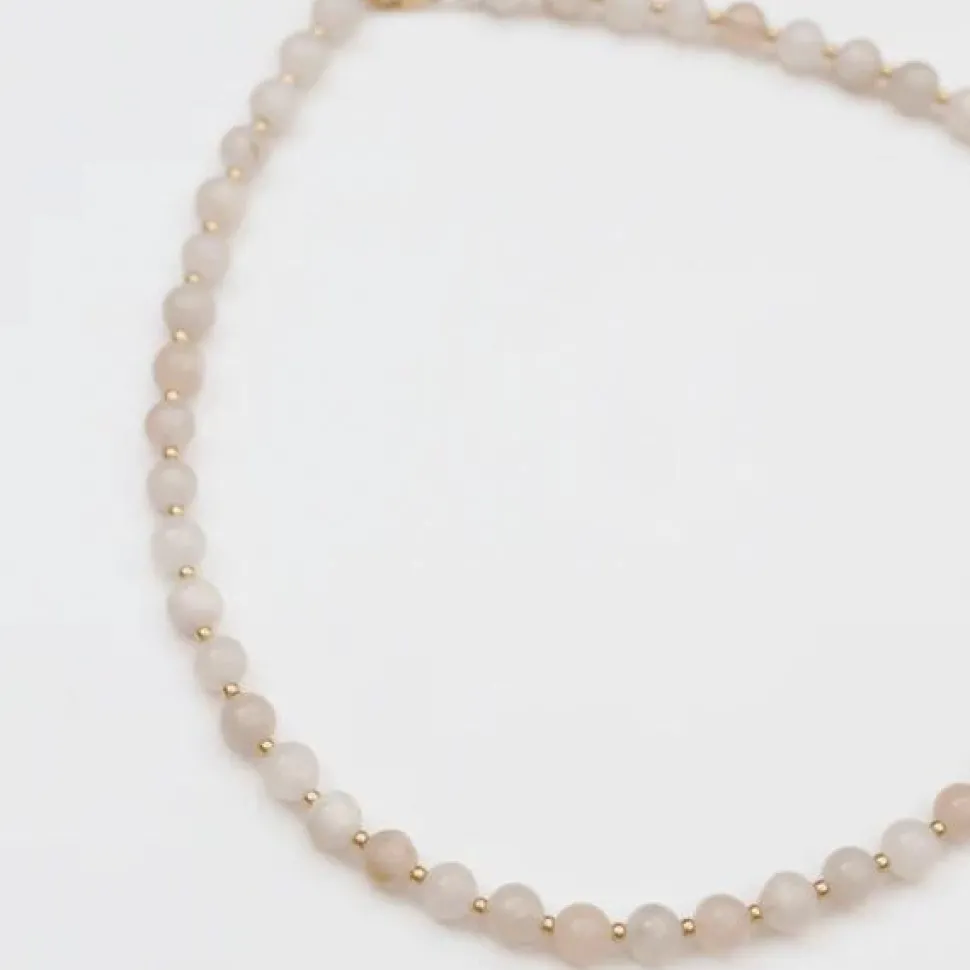 Soï Krystal Halskæde Rosa Jade