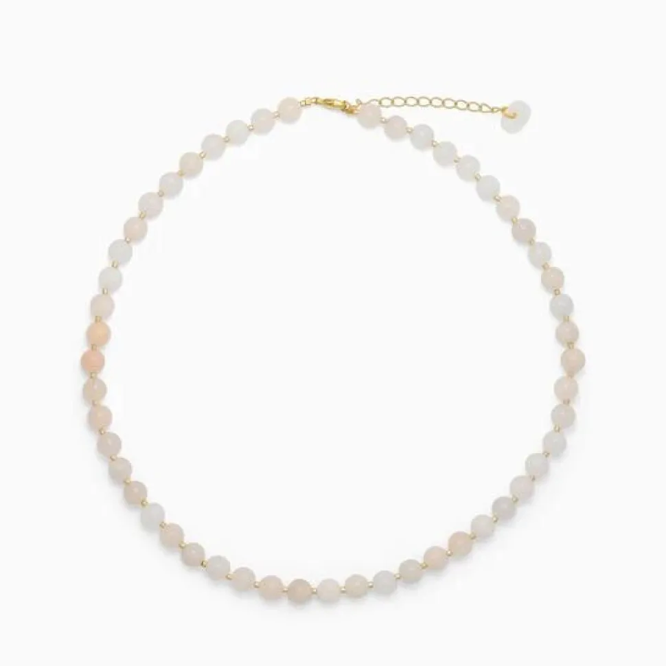 Soï Krystal Halskæde Rosa Jade