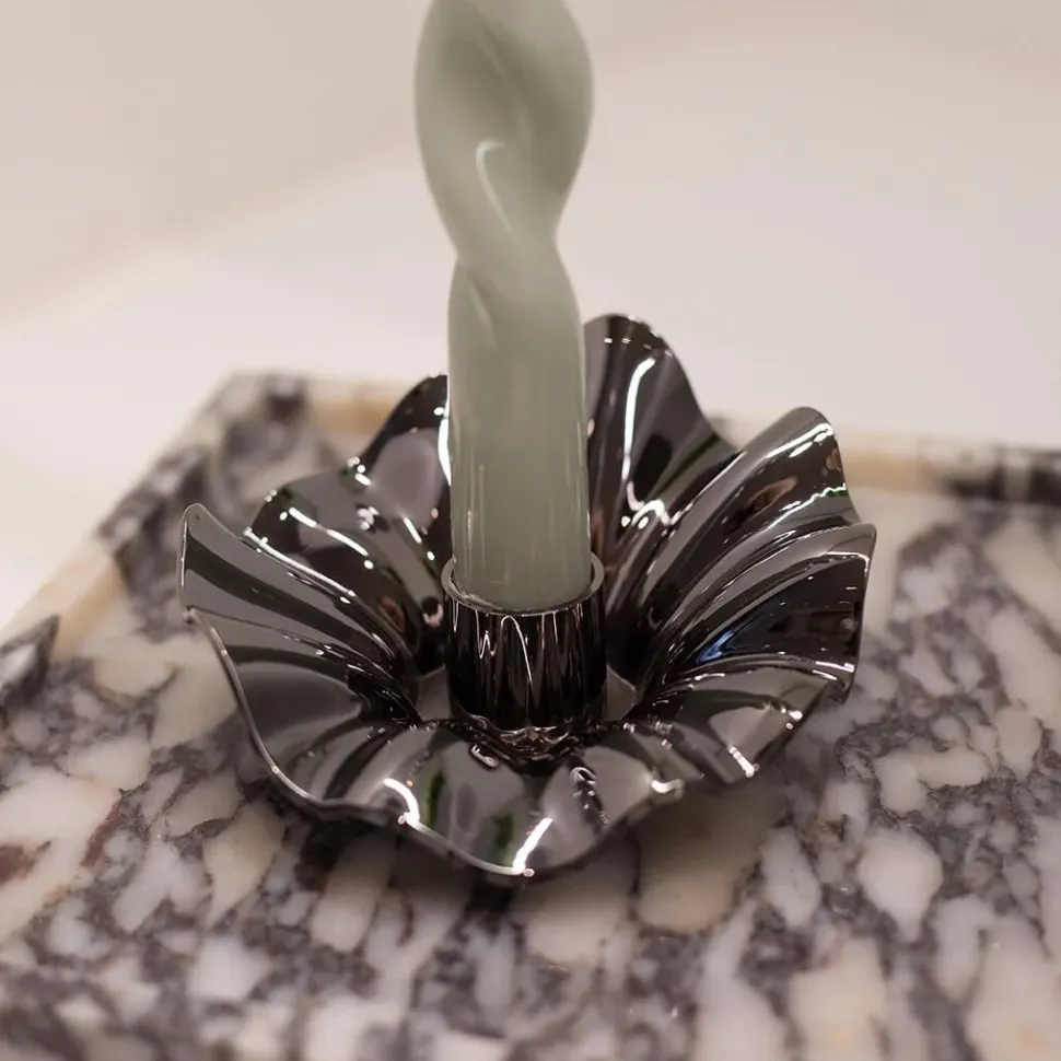 Specktrum Lea Candle Holder Black Chrome