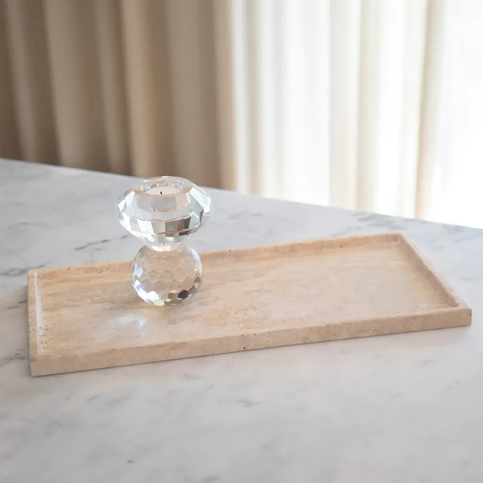 Specktrum Phantom Rectangular Tray Travertine
