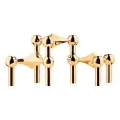 STOFF Nagel Candle Holder Set With 3 Brass