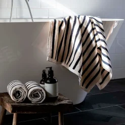 Tell Me More Bonnie Bath Towel Black