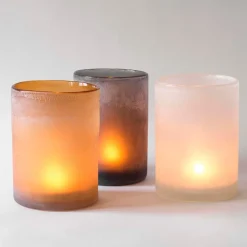 Tell Me More Frost Candleholder Large Grey