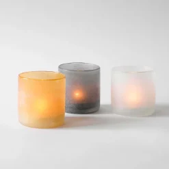 Tell Me More Frost Candleholder Small Grey