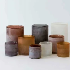 Tell Me More Frost Candleholder Medium Grey