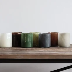 Tell Me More Lyric Candleholder Medium Olive Green