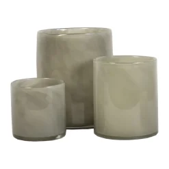 Tell Me More Lyric Candleholder Medium Warm Grey
