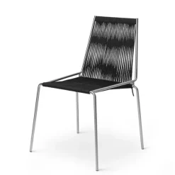 Thorup Copenhagen Noel Stol 203 Rustfrit Stål/Sort
