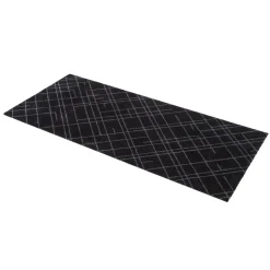 Tica Copenhagen Lines Smudsmåtte Sort/Grå 67x150 cm
