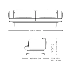 &Tradition Inland AV23 Sofa Cognac Læder
